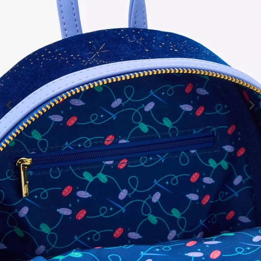 Loungefly Disney Peter Pan Tinker Bell Buttons Light-Up Mini Backpack & Wallet